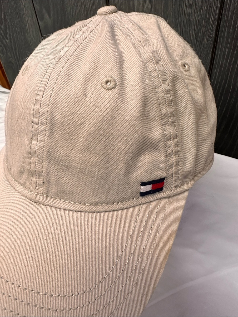 Tommy Hilfiger Light Beige Flag Logo Baseball Cap